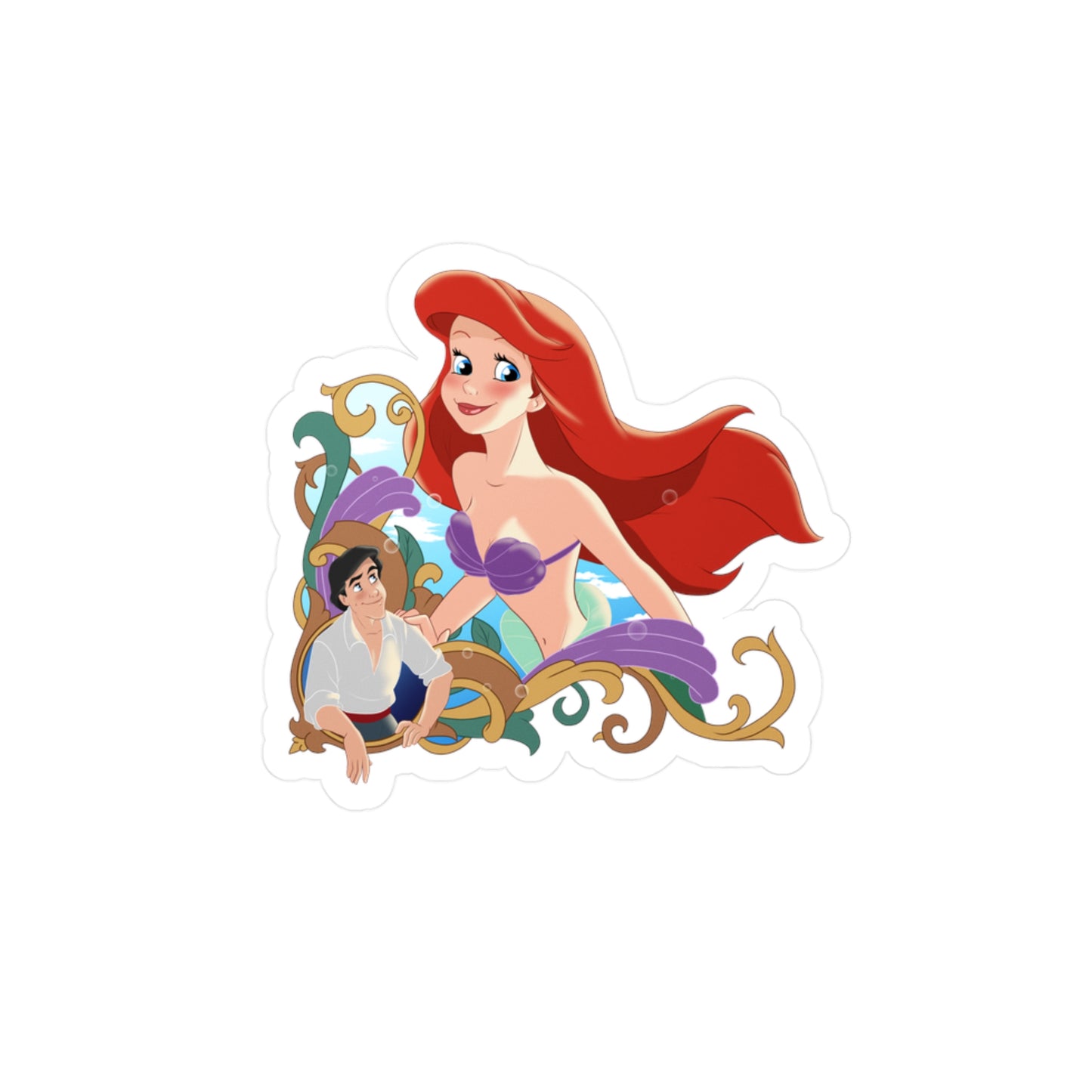 Ariel & Prince Eric - Vinyl Sticker