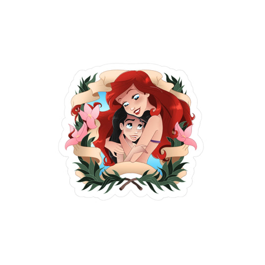 Ariel & Melody Embrace - Vinyl Sticker