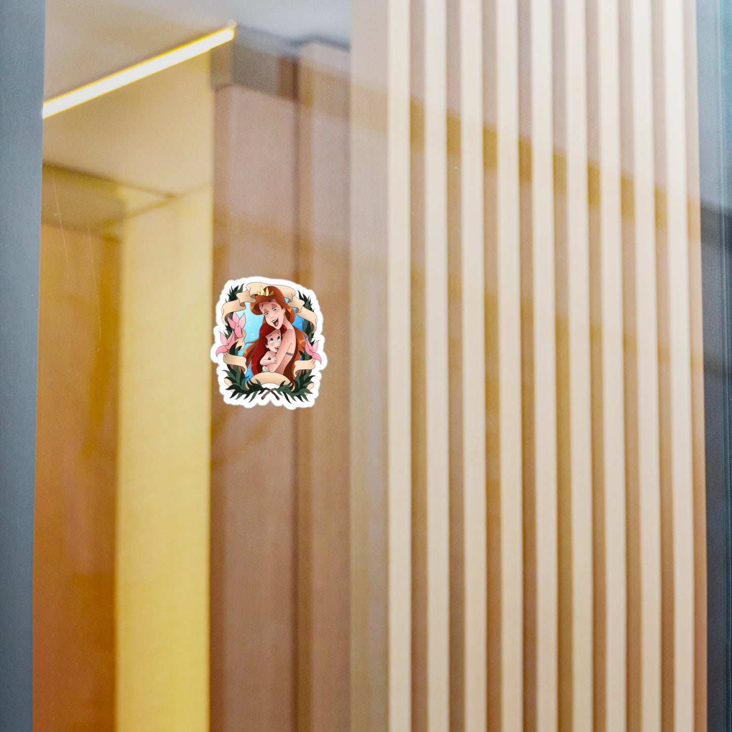 Athena & Ariel Embrace - Vinyl Sticker
